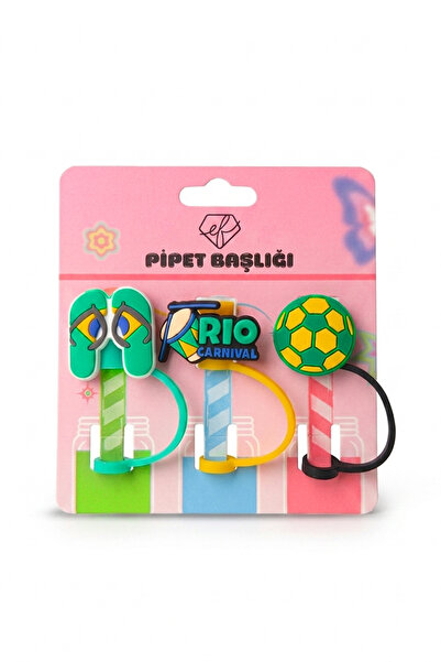 Ecrou Ef Butik Rio Temalı Pipet Charmı