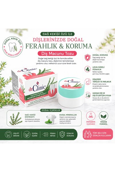 Dr. Clinic Mountain Thyme Tooth Whitening Powder + Mountain Thyme Toothpaste