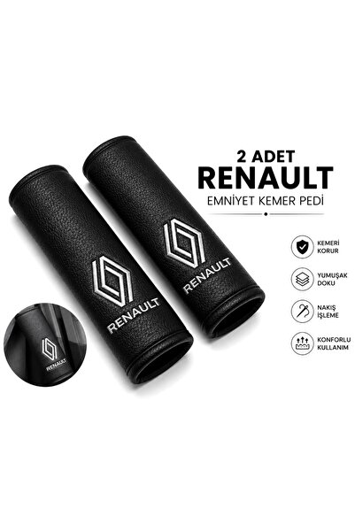 mutlu oto aksesuar Renaultt Yeni Logo Yastık Ve kemer Seti 2 Yastık 2 Kemer