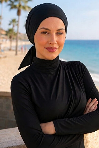 MODASFORM قبعة نسائية محتشمة برباط أمامي وخلفي، مناسبة للاستخدام في حمام السب...