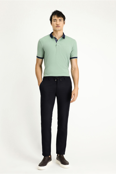 Kiğılı Pantaloni slim din lycra cu șnur cu talie elastică