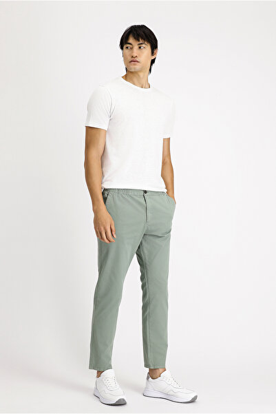 Kiğılı Regular Fit Standard Cut Elastic Waist Lycra Canvas / Chino Trousers