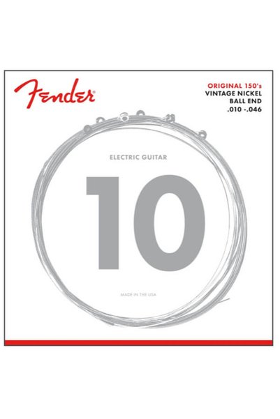 FENDER 150 وتر جيتار كهربائي أصلي، ملفوف بالنيكل النقي، طرف كروي، 150R .010-.046