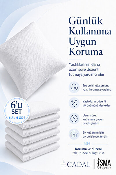 A Cadal Kapitoneli Yastık Koruyucu 6 Adet