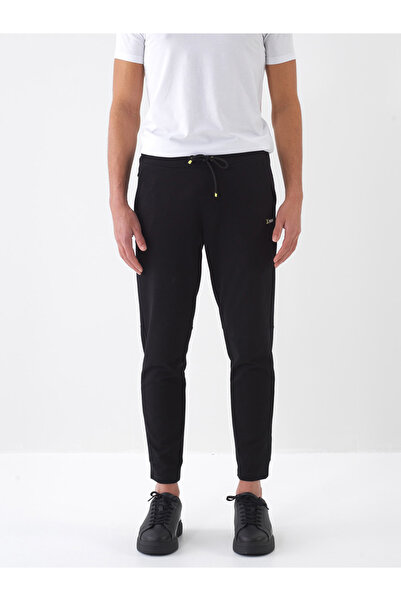 Xint Erkek Siyah Pamuk Dokulu Slim Fit Sweat Pantolon