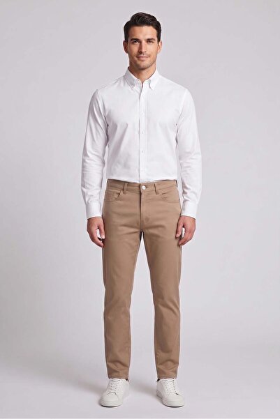 Uki BEJ Slim Fit 5 Cep Pantolon