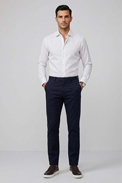 Uki LACİVERT Slim Fit Chino Pantolon