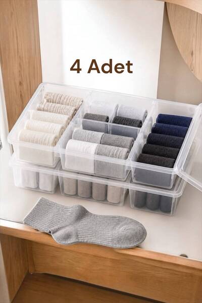 Bayev Luna Covered Drawer Organizer Set of 4 – Storage Box for Socks, Underwe...