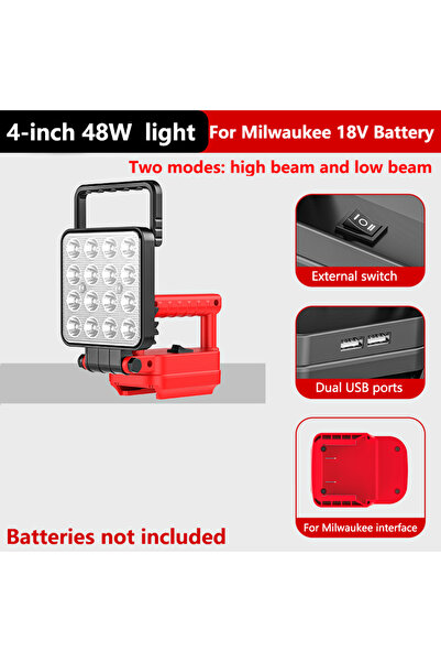Choice 4 inch LED Work Lamp For Milwaukee 18V Li-ion Battery Accessory Tool L...