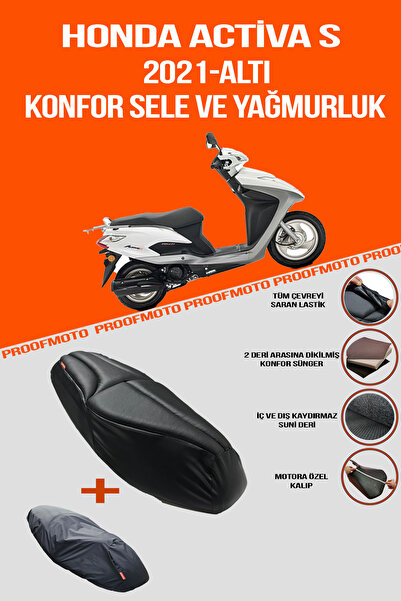PROOFMOTO Honda Activa S (2021 - Alti) Comfort Seat and Raincoat Cover Compat...