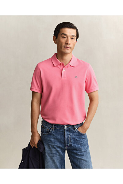 Gant Erkek Pembe Regular Fit Logolu Polo Yaka T-Shirt