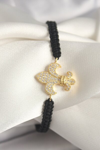 Inure Jewelry Brass Gold Color Zircon Stone Lily Figure Elevator Macrame Mode...