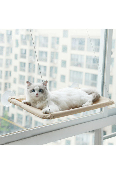 Choice Kaki Pet Cat Hammock Hanging Cat Bed Bearing 20Kg Comfortable Cat Sunn...