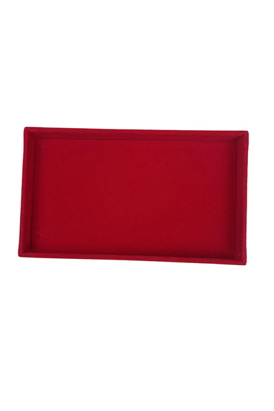 Choice Empty pallet red 1PC, Flocking Jewelry Box Jewelry Tray, Color: Red