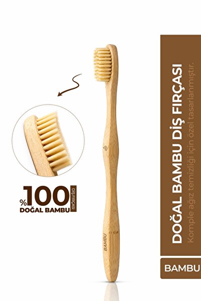 Bio Asia Orta Sertlikte Bambu Diş Fırçası – Hassas Dişlere Uygun – Doğal Lifl...