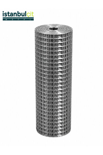 İSTANBUL ÇİT METAL Galvanizli Puntalı Tel 0,80 mm 10x10 mm Göz 1,20x25 Metre ...