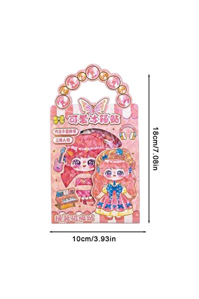 Choice1 D 3D Magnetic Dress Up Doll Toy Set With Stand Reusable Mix & Match O...