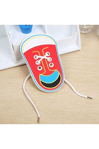 Choice 17.5x9x0.5cm Practice Montessori Learning Wooden Shoe Lace Educational...