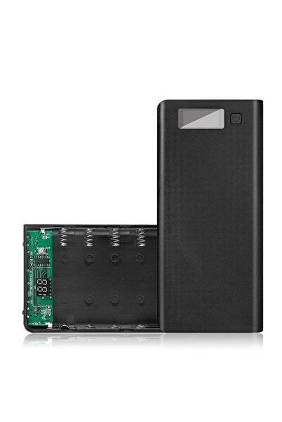 Choice1 صندوق شحن بطارية USB أسود 8*18650 صندوق شاحن بطارية لوحة عرض رقمية شح...