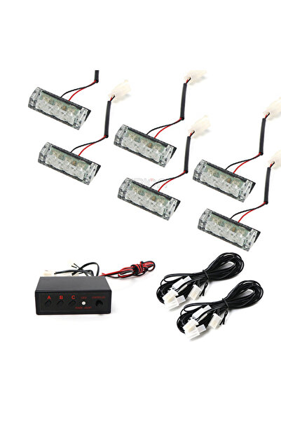 Choice مصباح ستروب أصفر بالكامل 6x3 LED 12 فولت لشبكة السيارة، رأس مصباح صغير...