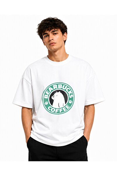 Inscriptie Unisex Βαμβακερό T-Shirt Υψηλής Ποιότητας  "Bearbucks "