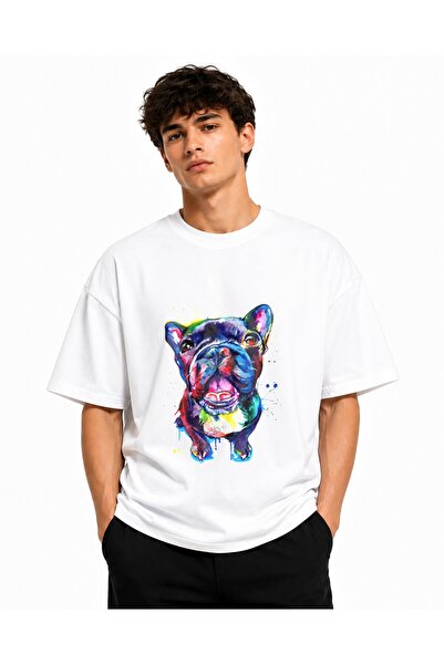 Inscriptie Ουνισέξ Βαμβακερό T-Shirt Υψηλής Ποιότητας  "Πολύχρωμο Γαλλικό Μπο...