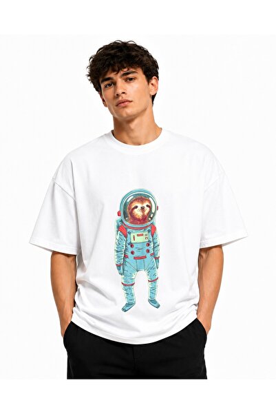 Inscriptie Tricou Unisex Bumbac Premium Casual " Animal astronaut "