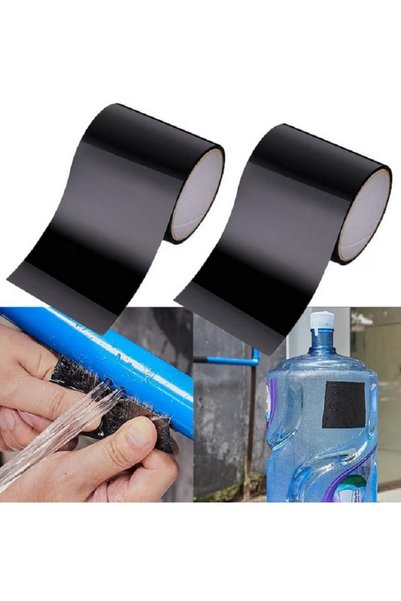 DAVIDAMI CONCEPT Banda Super Adeziva Cauciucata Impermeabila pentru Etansare si Izolare Tevi sau Recipiente, Negru, dimensiune 150 cm x 10 cm