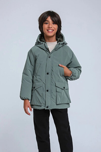 HAUSEkids 8-14 Years Old Night Rover Premium Boy's Coat-Khaki