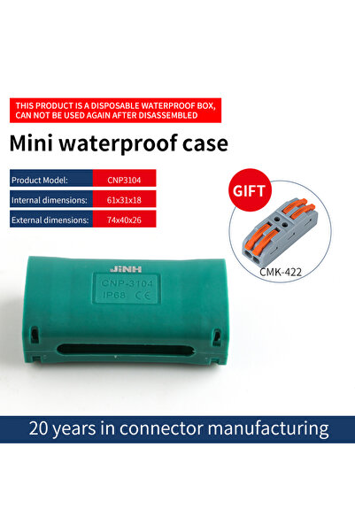 Choice CNP3104 CMK422 JINH IP68 Mini Gel Wire Connector Junction Box Waterpro...
