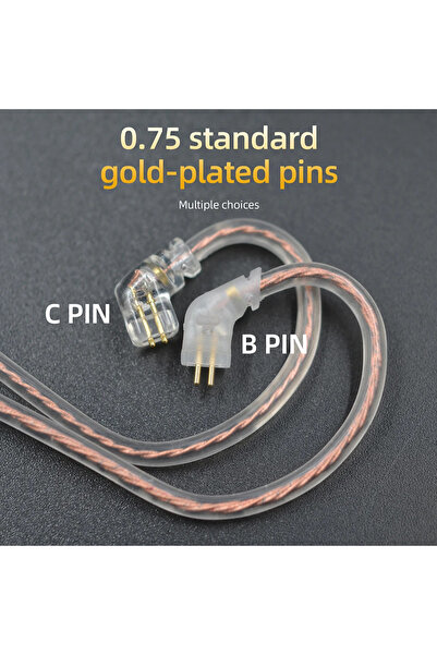 Choice1 C pin with mic KZ Original Cable High-Purity Copper Twist Earphone Wi...