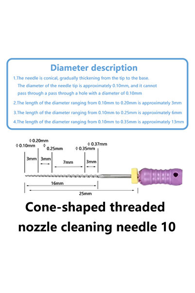 Choice7 above 0.15mm 3D Printer Nozzle Cone Thread Cleaning Needle-Used for c...