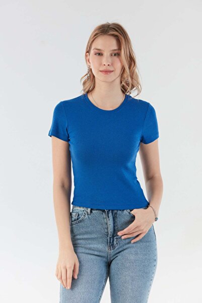 Fulla Moda Tricou de bază cu decolteu