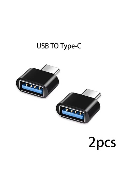 Choice Black 2pcs Mini Type C to USB Adapter 3.0 USB-C Male OTG A Female Data...