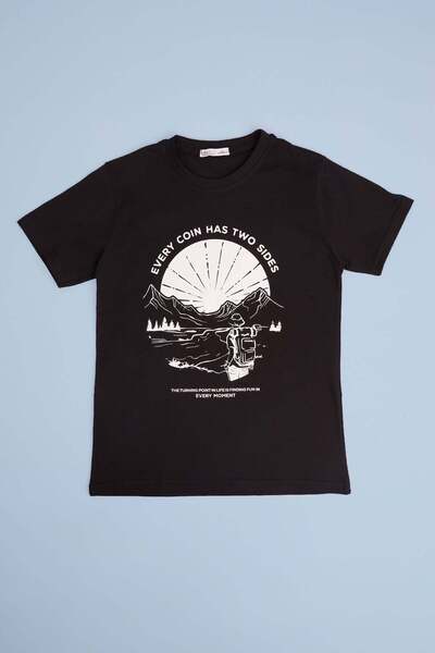Fulla Moda 100% Cotton Printed Boys' Oversize T-Shirt