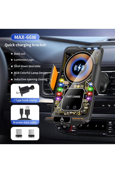 Choice VIKEFON Black Magnetic 15W Car Wireless Charger Max 66W Fast Charging ...