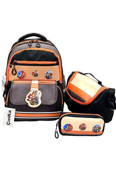 Çınka Bags مجموعة حقيبة ظهر مدرسية للأطفال من فوكس رابيت مع حقيبة غداء حرارية...