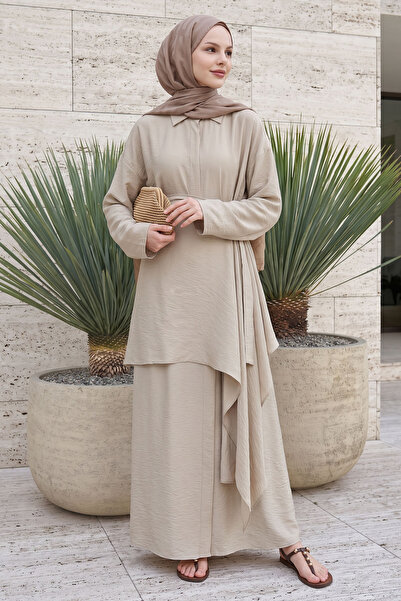InStyle Waist Tie Mink Ayrobin Dress