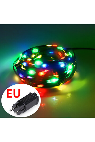 Choice 100M RGB-EU Plug Decorative Light Green Wire Leather LED Christmas lig...