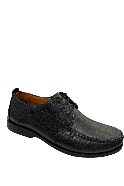 Castle Black 3075-1 Genuine Leather Men's Classic Shoes Black