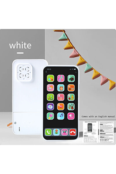 Choice White Children Simulation Music Touch Screen Phone Baby English Educat...