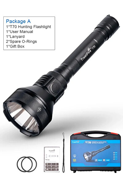 Choice مصباح يدوي LED للصيد T70 (بدون بطارية) أسود بقوة 2300 لومن مصباح تكتيك...