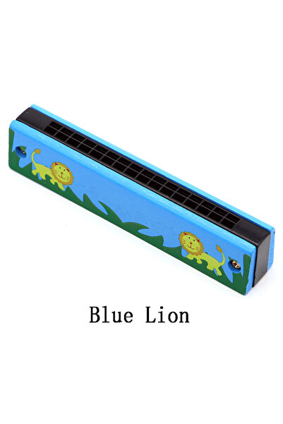 Choice1 Blue Lion Children Wooden Harmonica Musical Instrument Toys Music Tea...