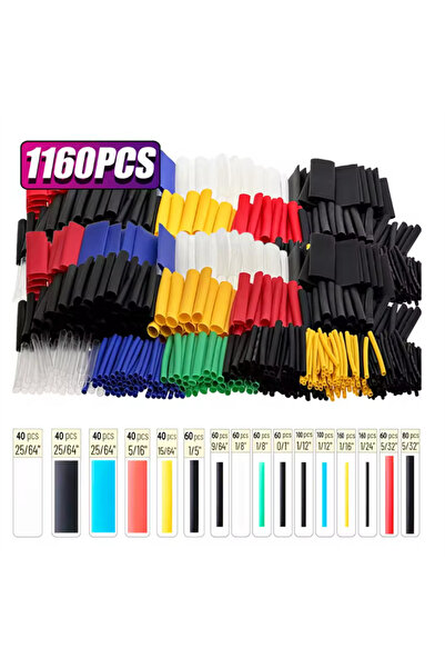 Choice6 1160PCS tubings 1160/580/164PCS Heat Shrink Tubing Kit Wire Shrinking...