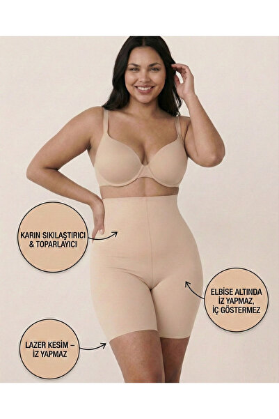 MİSTİRİK Model Porfy cu talie înaltă, mărime mare, model curbat, culoare piel...