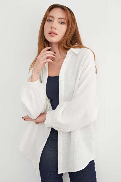 Fulla Moda Basic Oversize Gömlek