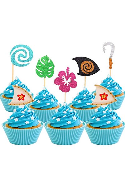 Choice MULTI 30 PCs Glittery Moana Inspired Cupcake Toppers Moana Cake Hawaii...
