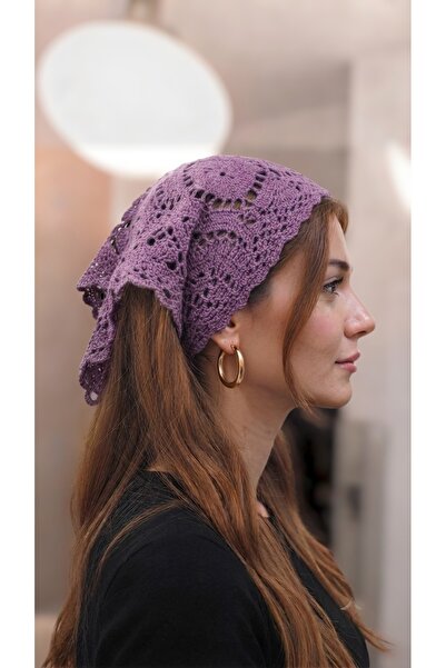 destini Bohemian Embroidery Knitted Bandana Hair Bandana Granny Square Bandana