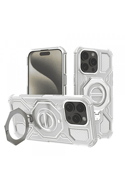 Apple Husa pentru iPhone 15 Pro, Techsuit, Carbon Shield Pro, Alba