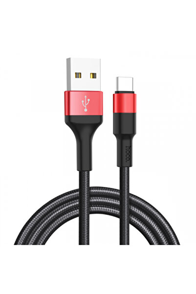 Hoco Cablu Date si Incarcare USB-A - USB-C X26 Xpress, 18W, 1m, Negru Rosu